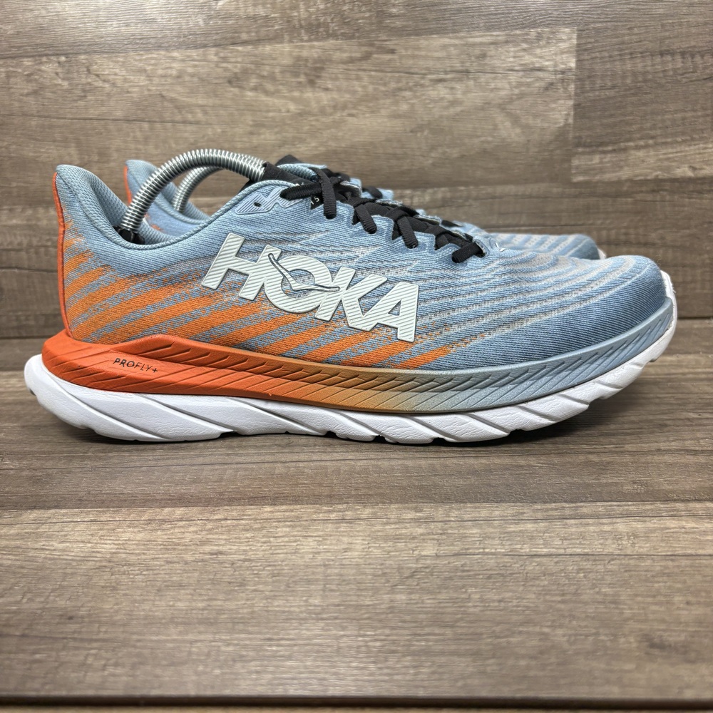 Hoka Mach 5 Blue Orange Mens US Size 11.5 EUR 46 1127893 MSPBL Running Shoes